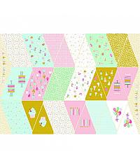 Verhees Poplin Zastavice | pisana | panel | 100%CO 08160.001