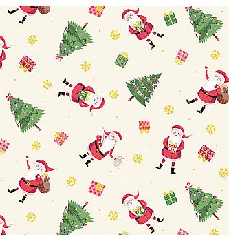 Patchwork blago Let it snow Santa Cream | 110cm