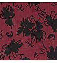 Tencel Črni cvetovi | bordo | 100%LC