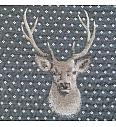 Žakard Deerhead | antracit | 59%CO / 21%PL / 13%PC / 4%WO / 2%WP / 1%AF
