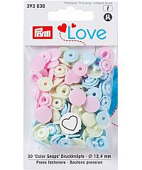 PRYM Plastični pritiskači | srčki | 30kos | sortirani 393030