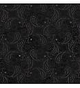 Jersey flock Paisley | črna | 58%PL / 35%VI / 7%EL