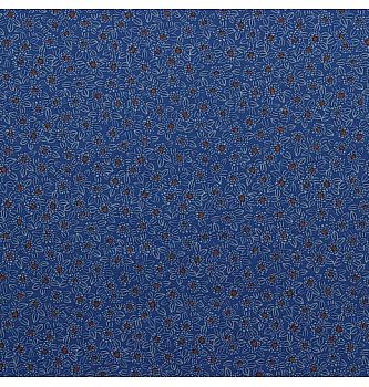 Poplin Cvetke | elastičen | svetlomodra | 97%CO / 3%EL