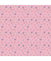 Nooteboom Poplin Metuljčki | stara roza | 100%CO 15784.014