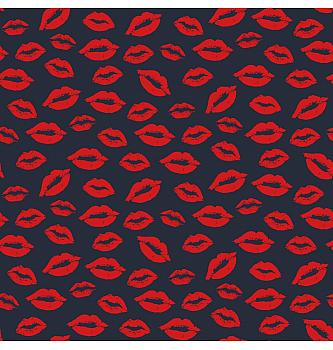 Poplin Poljubi zate! | temnomodra | 100%CO