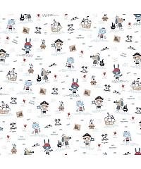 Verhees GOTS Poplin Piratki | bela | 100%CO 08059.001