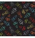 Patchwork blago Rockets black | 110cm