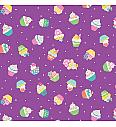 Patchwork blago Daydream cupcakes lilac | 110cm