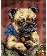 ORCHIDEA Gobelin Pug | Carl Reichert  | 24x30cm 3132H