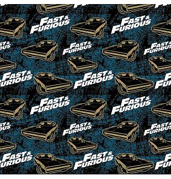 Jersey Fast & Furious | digitalni tisk | modra | 95%CO / 5%EL