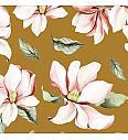 GOTS Jersey Magnolija | oker | digitalni tisk | 95%CO / 5%EL