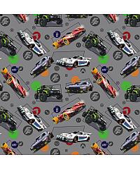 Verhees Poplin Fast & Furious | digitalni tisk | siva | 100%CO 07914.003