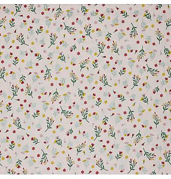 Poplin Rožice glitter | roza | 100%CO