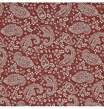 GOTS Tetra Paisley rože | rjava | 100%CO