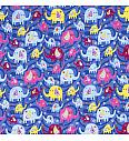 Jersey Paisley slončki | modra | 95%CO / 5%EL