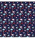 Poplin Ljubke ribice | temnomodra | 100%CO