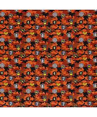 Nooteboom Poplin Vojaški simboli | rjava | 100%CO 15797.056