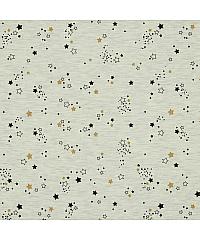 Verhees Jersey Zvezdice glitter | krem melanž | 60%CO / 35%PL / 5%EL 09351.001