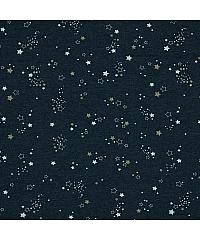 Verhees Jersey Zvezdice glitter | indigo melanž | 60%CO / 35%PL / 5%EL 09351.005