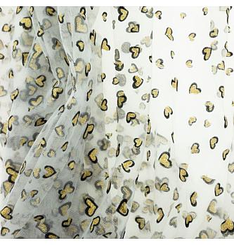 Til Glitter srčki | bela | 100%PL