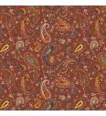 Jersey Paisley z rožami | rjava | digitalni tisk | 95%CO / 5%EL