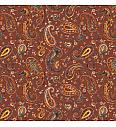 Jersey Paisley z rožami | rjava | digitalni tisk | 95%CO / 5%EL