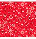 Patchwork blago Scandi snowflakes cream on red | 110cm
