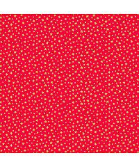 MAKOWER Patchwork blago Star gold on red | 110cm 306/R10