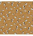 GOTS Poplin Kužki | oker | 100%CO