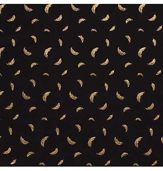 Perje | metallic | zlata na črni | 96%CO / 4%EL