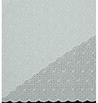 Bombažna vezenina z borduro Gloria | bela | 100%CO