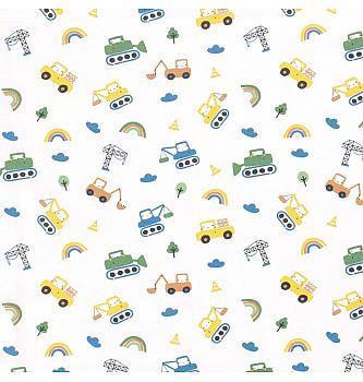 Poplin Veselo na delo | bela | 100%CO