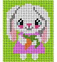 Gobelin set Zajček | 17 x 20,5 cm