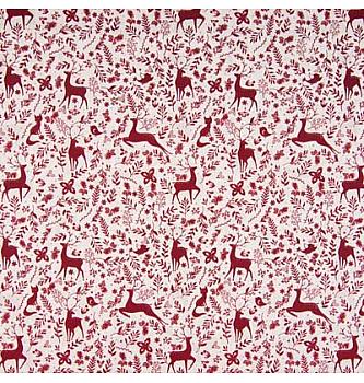 Poplin Božični jelenčki | krem/rdeča | 100%CO