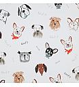 Prevešanka Psički Woof! | bela | 95%CO / 5%EL