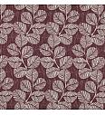 Poplin s premazom Listi | bordo | 80%CO / 20%PC