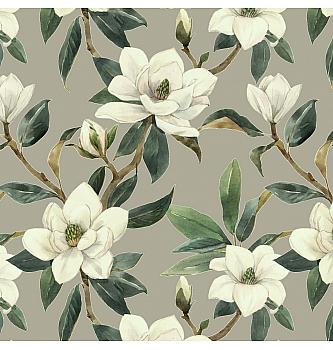 Deko bombaž Magnolija | natur | digitalni tisk | 100%CO