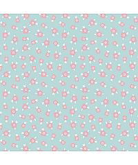 Verhees Poplin Drobne cvetke | svetlomodra | 100%CO 07908.003