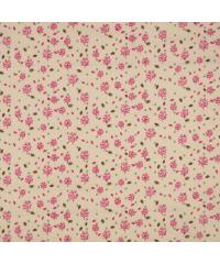 Hemmers Poplin Drevesca in listki | krem/roza | 100%CO 201127.3003