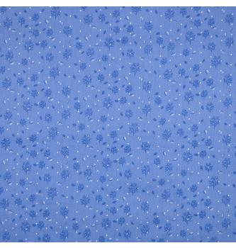 Poplin Drevesca in listki | jeans | 100%CO