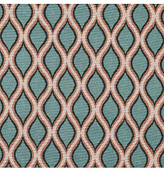 Žakard Retro | modrozelena | 80%PL / 20%CO