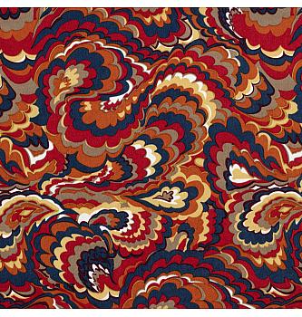 Saten Silk touch Abstraktno | temnordeča | 100%PL