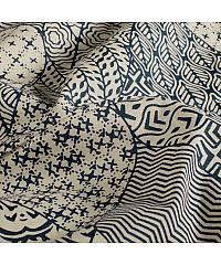 Nooteboom Batist batik Etno | krem/indigo | 100%CO 23355.006