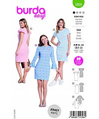 BURDA Kroj Kratka oprijeta obleka 5805