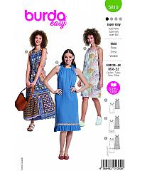 BURDA Kroj Obleka z naramnicami na zavezovanje 5810