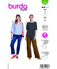 BURDA Kroj Bluza z vratno obrobo 5843