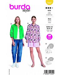BURDA Kroj Bluza z drobnim vratnim naborom 5847