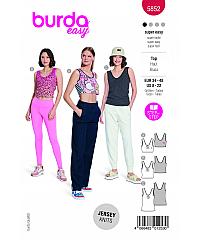 BURDA Kroj športni top z naborom 5852