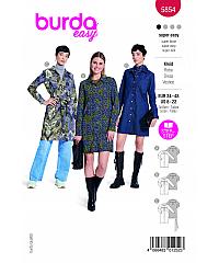 BURDA Kroj Ravna srajčna obleka 5854
