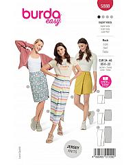 BURDA Kroj Krilo z asimetrično gubo in razporkom 5888